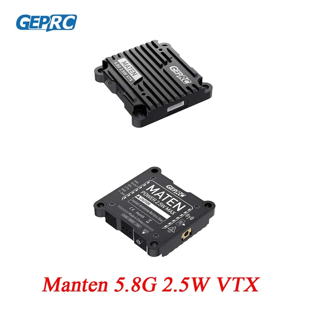 

GEPRC MATEN 5,8G 2,5 Вт VTX 2500 МВт модуль передачи передатчика 7 В-36 В встроенный микрофон для FPV гоночного дрона дальнего действия