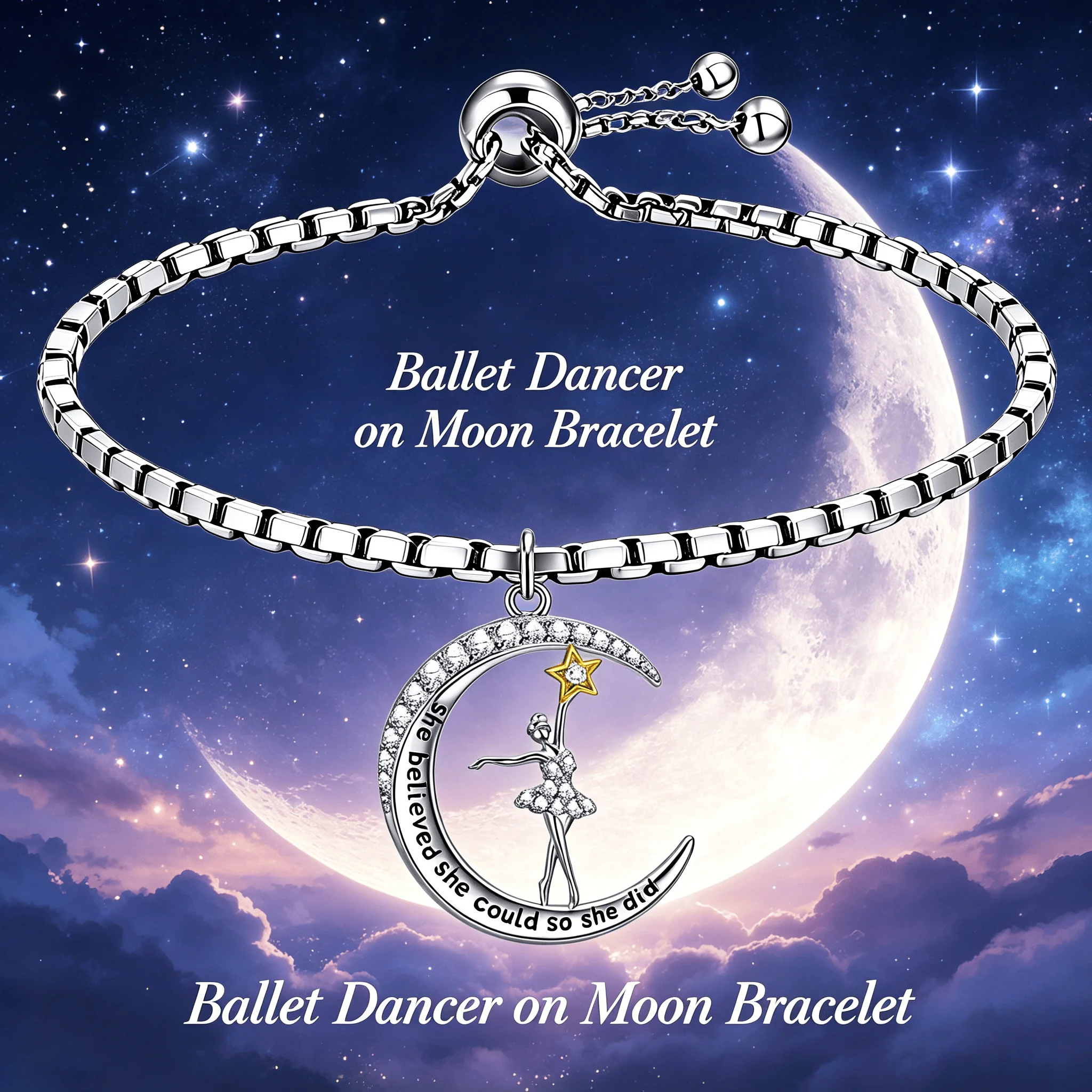 Inspirational Quote Ballet Dancer Bracelet Dance Recital Keepsake Jewelry