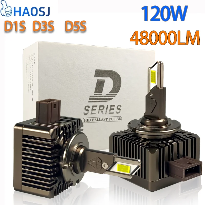 HAOSJ D1S D3S LED Headlights Laser 45000Lm D4S D5S D2S D8S Auto Bulbs Canbus CSP 110W D1R D2R D3R D4R Car Lamp 1:1 Xenon HID