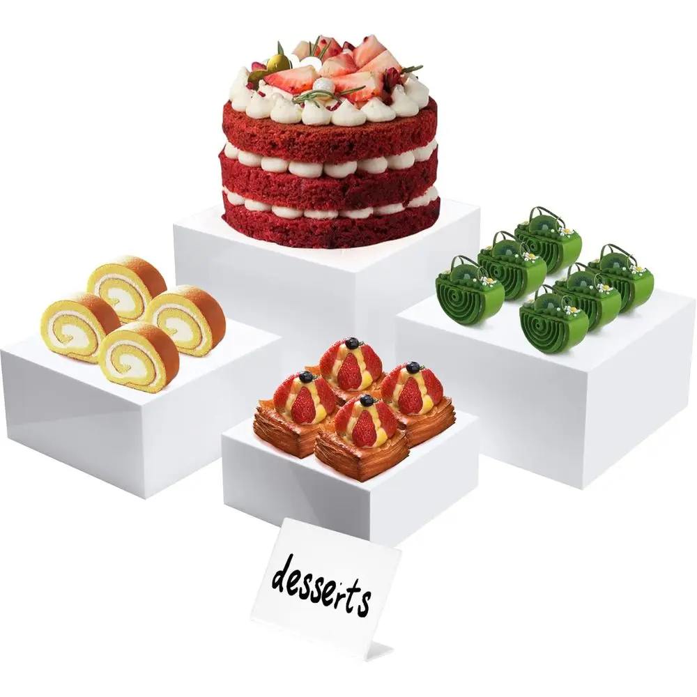 

Акриловые подставки для кубиков, подставки для еды в шведском столе для стола, полка-подставка для общественного питания, десерта, предметов коллекционирования, ювелирных изделий