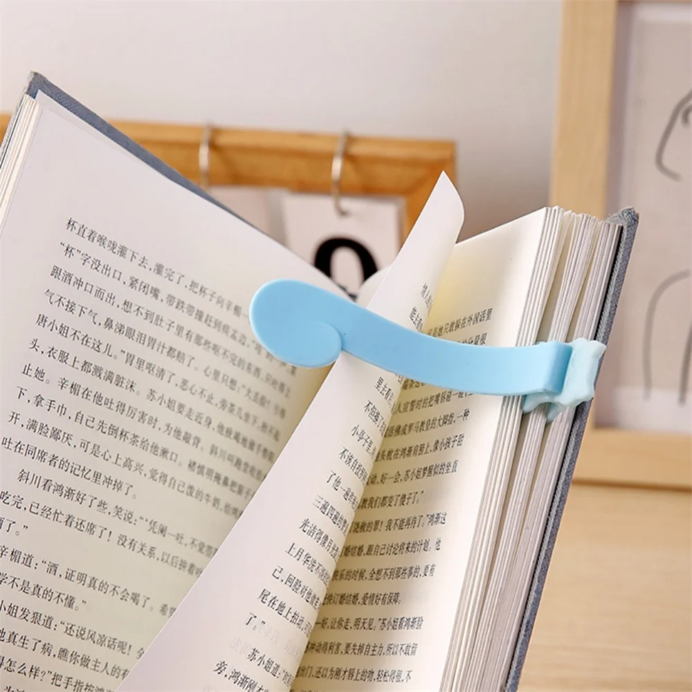 Silicone Bookmark Clip Automatically Follows Your Page Book Mark Cute Cats Page Flipping Notebook Page Divider For Read Lovers