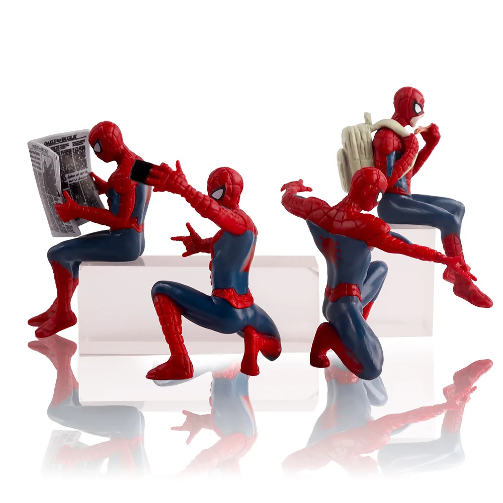 Figura de Acción de Spiderman de Marvel, Superhéroe de 7-9 cm, Colección de Anime de Spiderman, Mini Juguetes, Modelo, Regalo para Niños ﻿