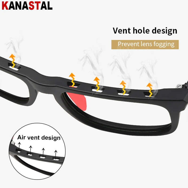Women Men Optical Presbyopic Eyewear Blue Light Blocking CR39 Prescription Reading Glasses Air Vent TR90 Square Eyeglasses Frame image 5