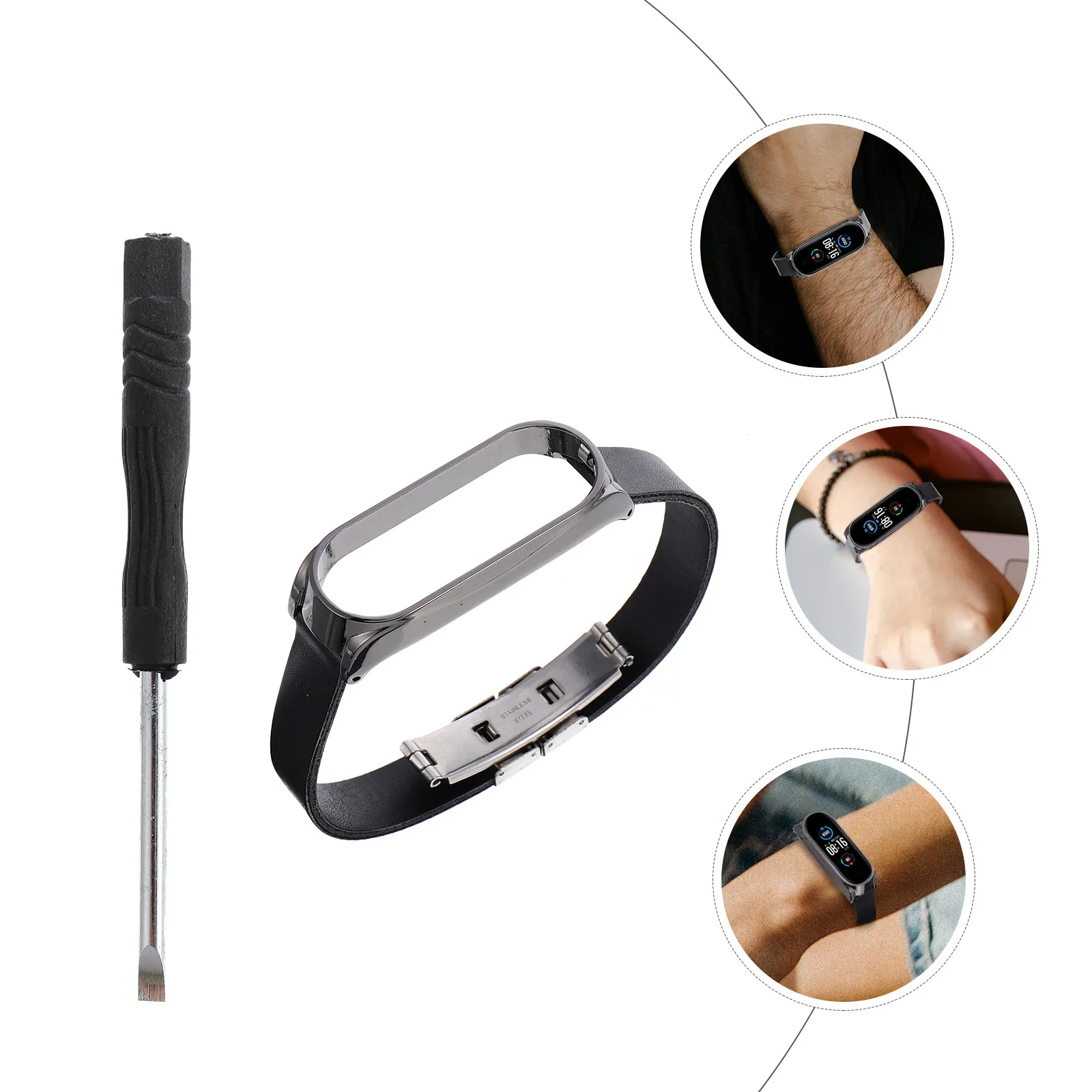 Double-Click Butterfly Buckle Silicone Wristband Strap for 5 and 5 NFC Scratch Dust Elegant