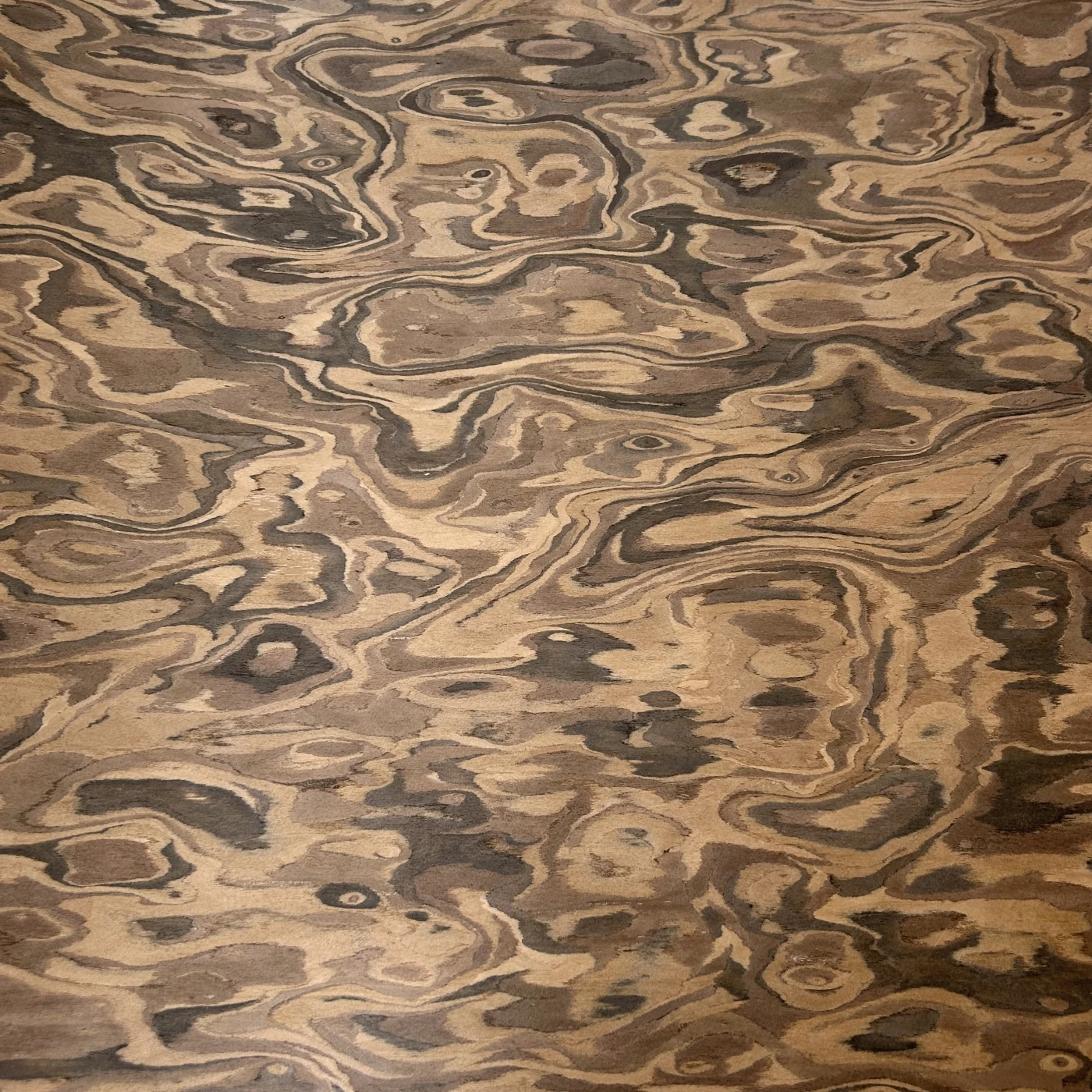58x250cm Black Walnut Burl Engineered Wood Veneer, Reconstituted Fleece Backed Composite Sheet for Furniture Renovation and DIY