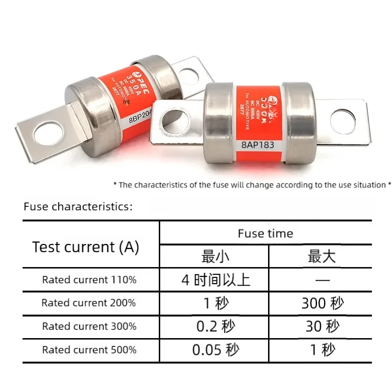 1PCS High Voltage Automobile Auto Care Fuse PEC 350A  DC450V