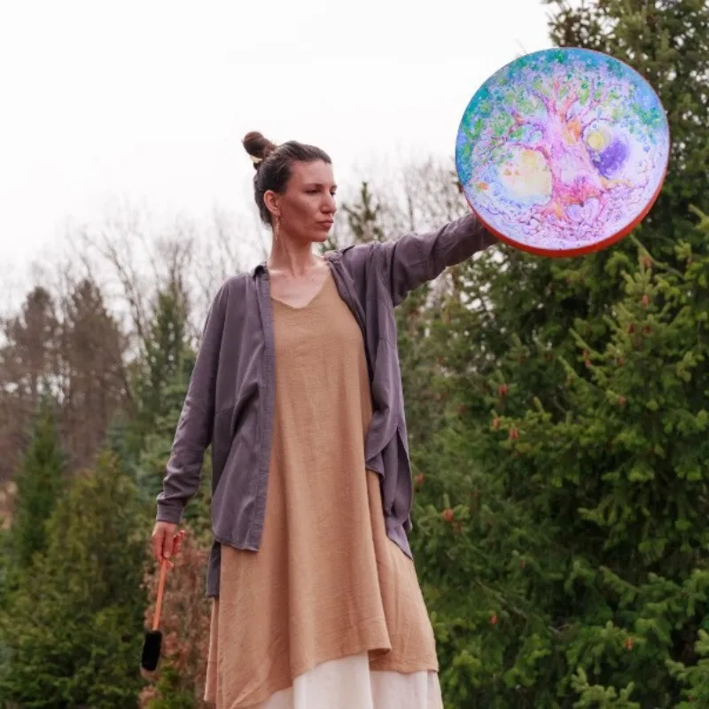 عيد الميلاد الحب موضوع طبل الزخرفية شجرة الحب حساسة مع عناصر الحياة تصميم جو احتفالي قرع الإمدادات