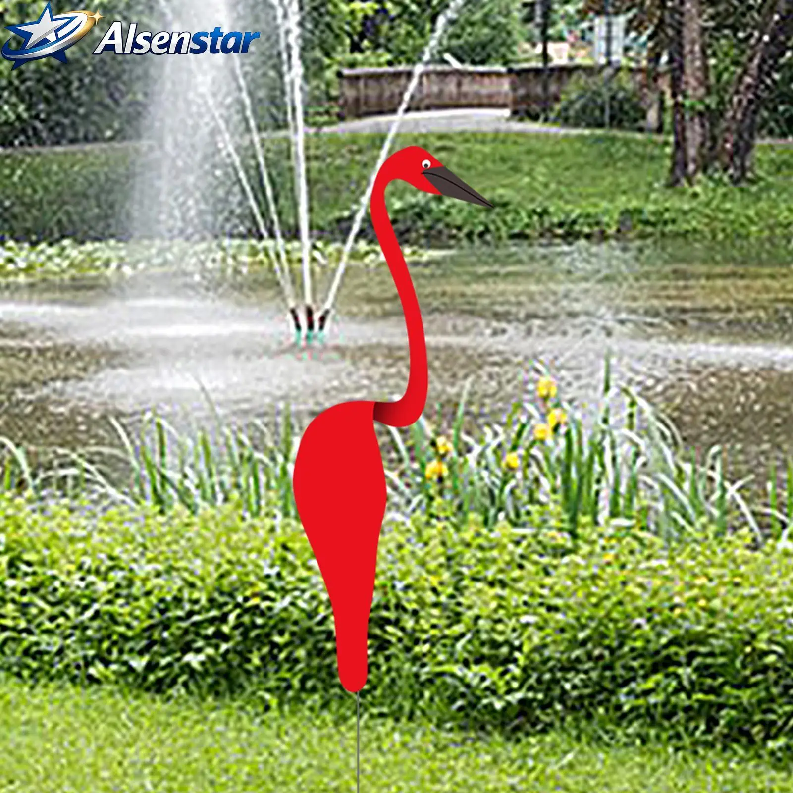 2Pcs Flamingo Wind Spinner Garden Metal Art Wind Spinner Garden Flamingo Wind Swirl Bird Metal Lawn Garden Art Decoration - view 3