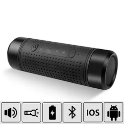 Bluetooth Speaker Power Bank Smart Flashlight Waterproof Highly Scalability Smart Outdoor Speaker with LED Light