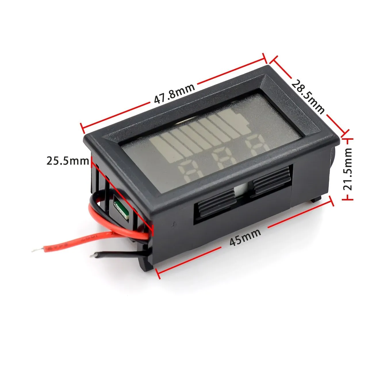 مقاوم للماء مركبة كهربية متر بطارية بطارية شاشة ديجيتال الفولتميتر 12V24V36V48V60V72V84V