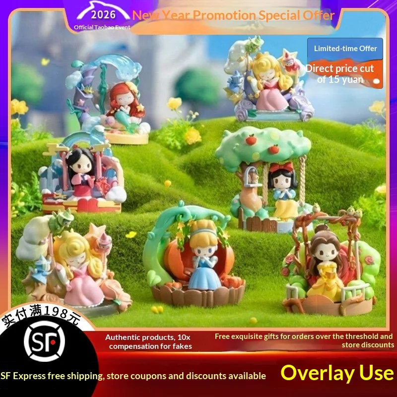 

Disney Princess D-baby Floral Swing Series Blind Box Collectible Cute Figurine Desktop Decoration Gifts For Girls