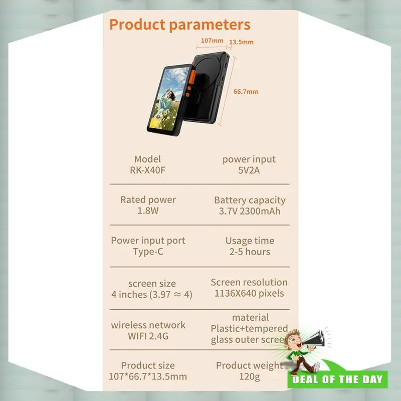24-Hour Delivery RK-X40F For Smartphone Compatible Magnetic Phone Selfie Monitor Screen Rear Camera For Vlog Live Streaming