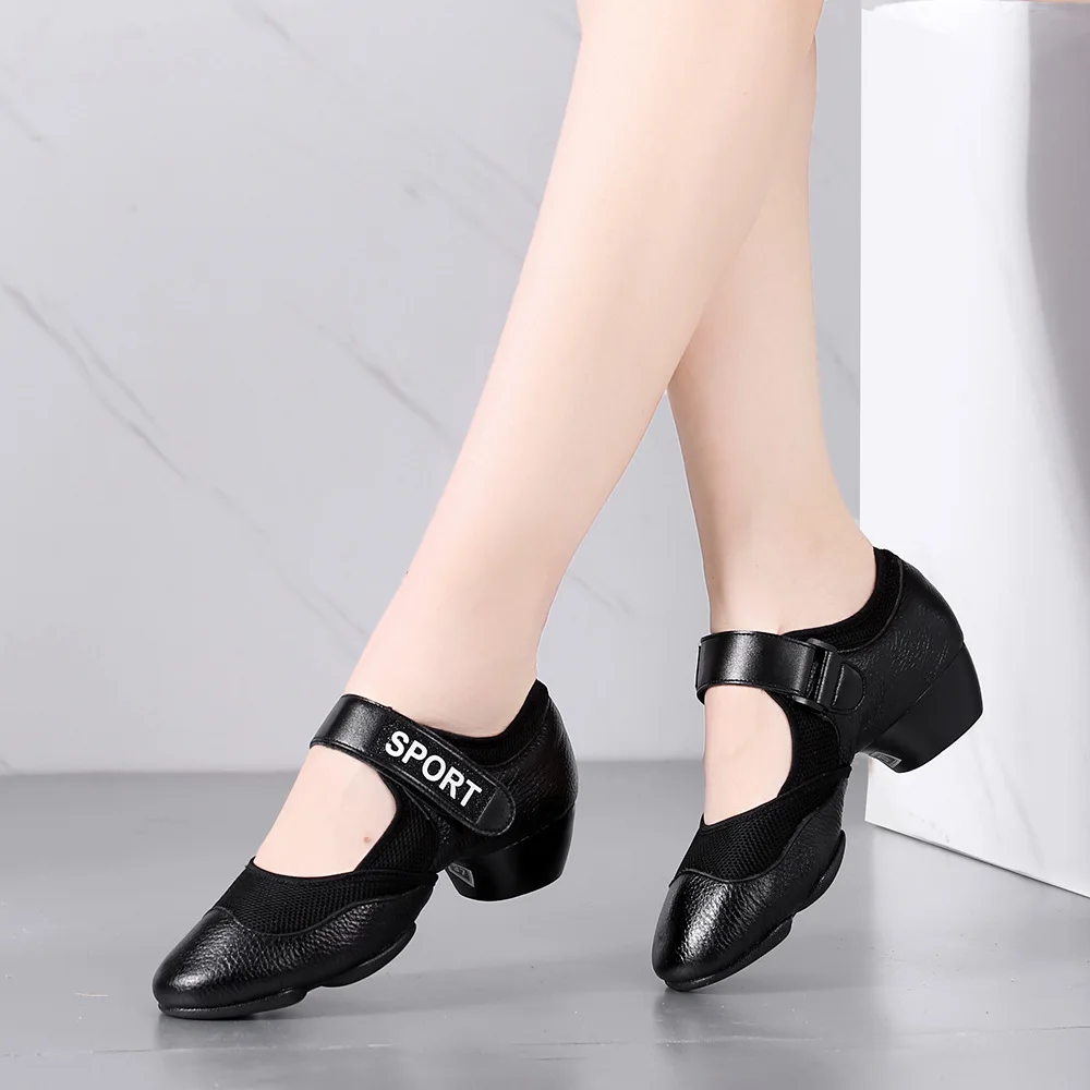 Women's Jazz Shoes Dance Sneakers Lady Split Sole Athletic Walking Dance Shoes Platform Modern Dance Shoes Women