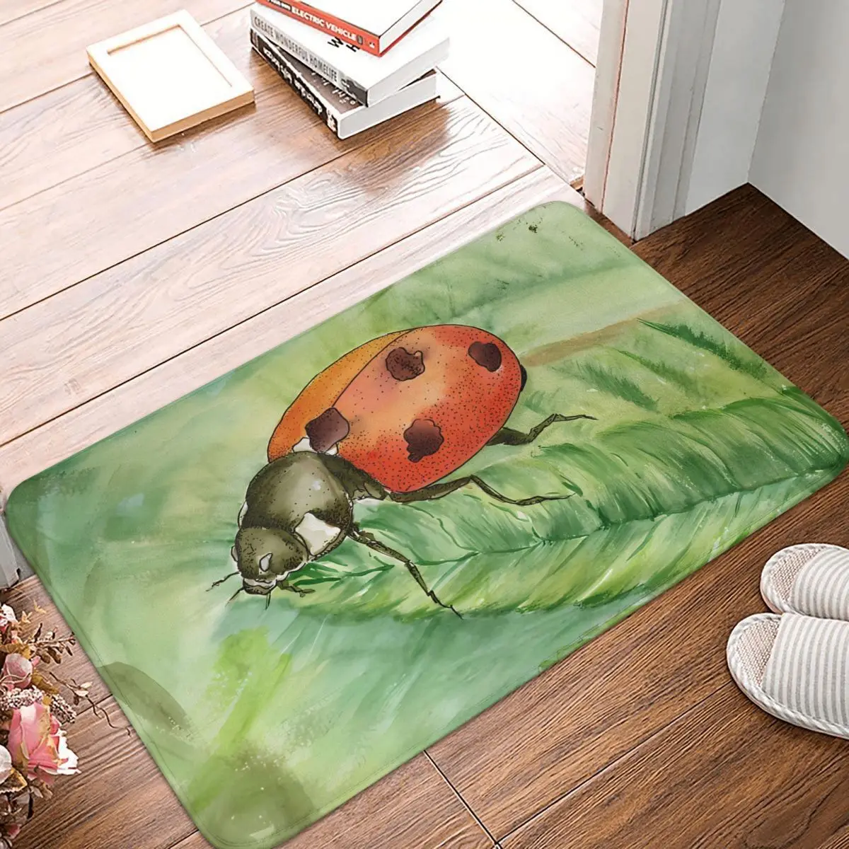 

Ladybug Non-slip Doormat Carpet Living Room Bedroom Mat Outdoor Home Decor