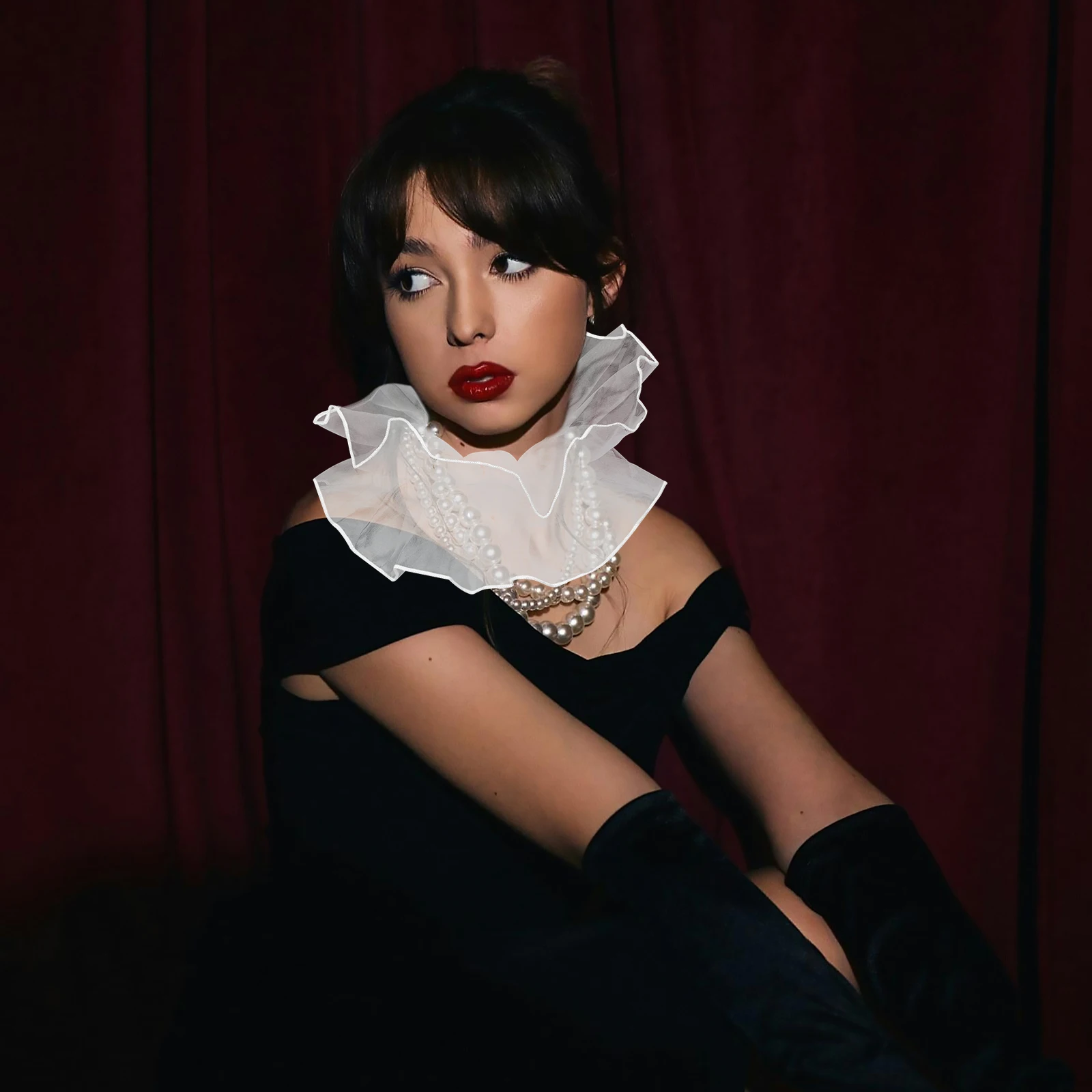 

Elegant Detachable Fake Ruffled Pleated Vintage Lace Collar For Women White Faux Blouse Collars Accessories Ruffled