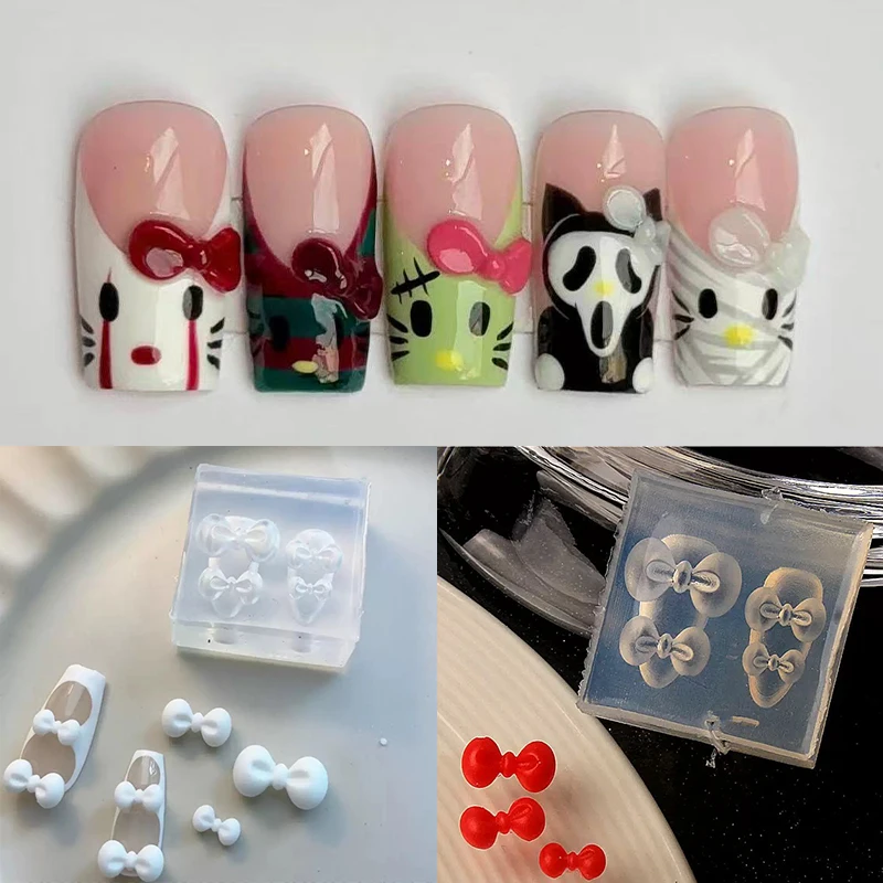Elf doll Transparent 3D Silicone Nail Mold Cartoon Mold DIY Nail Art Decor Manicure Template For Nail Charms