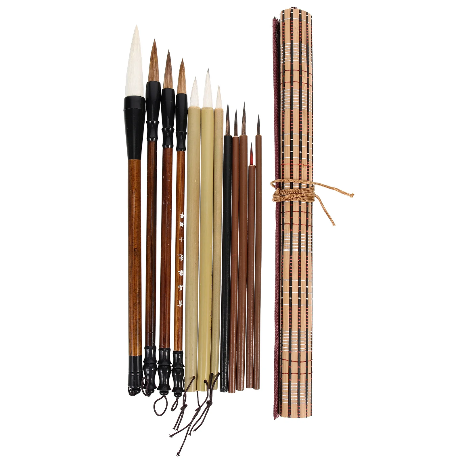 

12Pcs Chinese Calligraphy Brush Set Fine Details Reasonable Price for Primary School Students Artists Calligraphy Brush