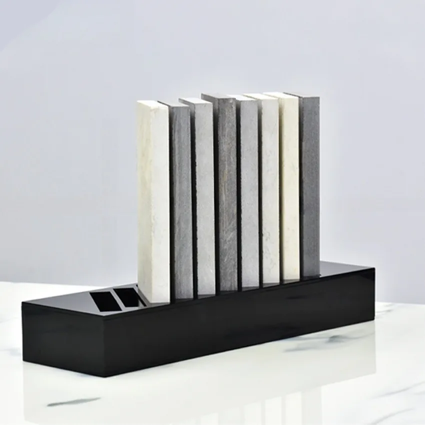 Modern Customizable Factory Display Rack Foldable Design for Quartz Ceramic Tile Wooden Countertop Artificial Stone Counter