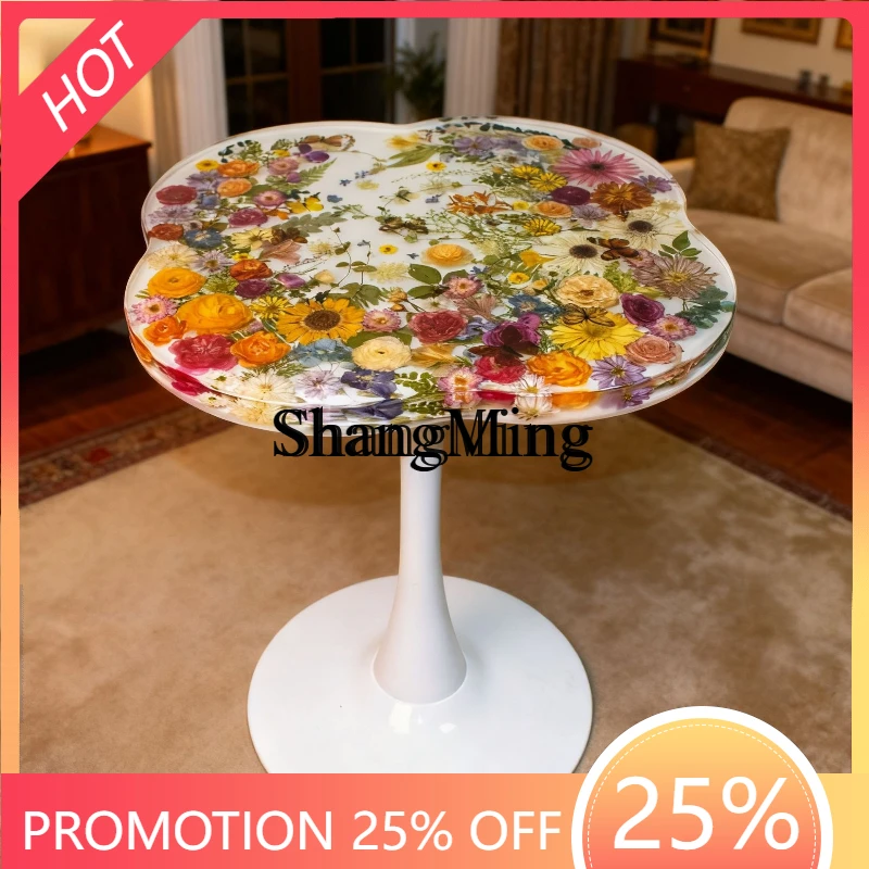 

SM premium household flower resin balcony small tea table cafe milk tea shop table
