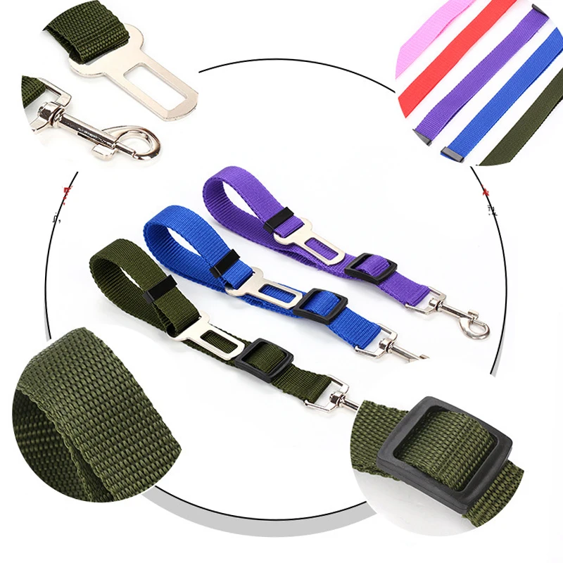 Pet Dog Cat Car Seat Belt Medium Dogs Travel Clip Adjustable Harness For Medium Dogs Seatbelt Lead Leash Pet Supplies