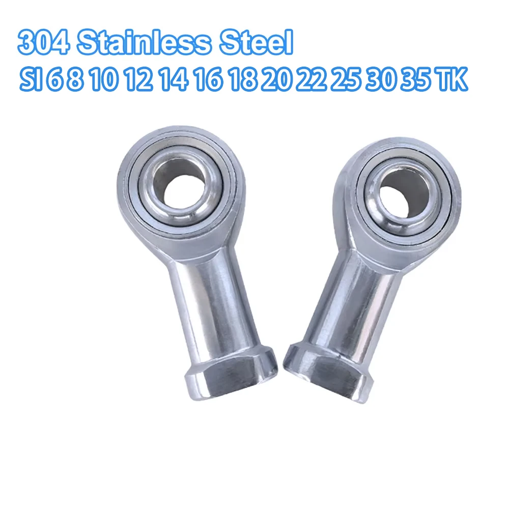 1Pcs TK Metric Left / Right Hand Female Thread Stainless Steel Rod End Ball Joint Bearing SI 6 8 10 12 14 16 18 20 22 25 30 35