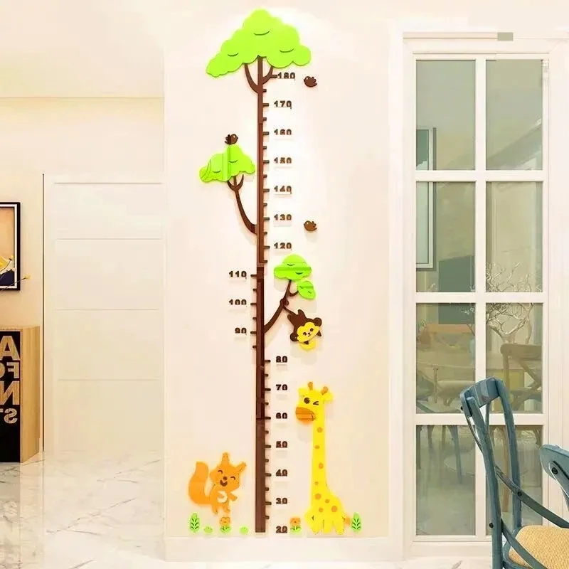 Mysterious Outer Space Wall Sticker Height Measure Stickers Growth Chart Ruler Decals Kindergarten Decor Wallpaper Boys Room Mur