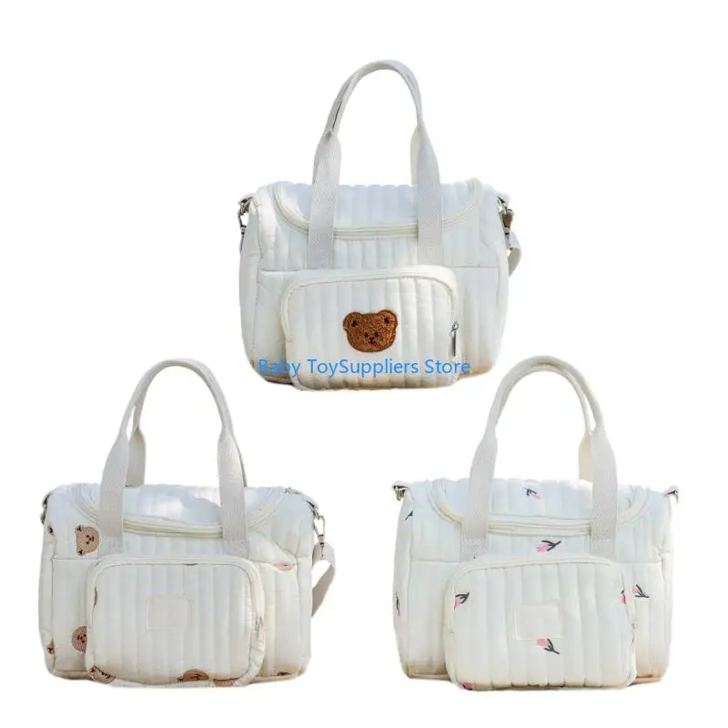 

R1WF Large Capacity Diaper Bag Storage Organiser for Baby Essential with Multifunctional Pockets and Ergonomic Handle