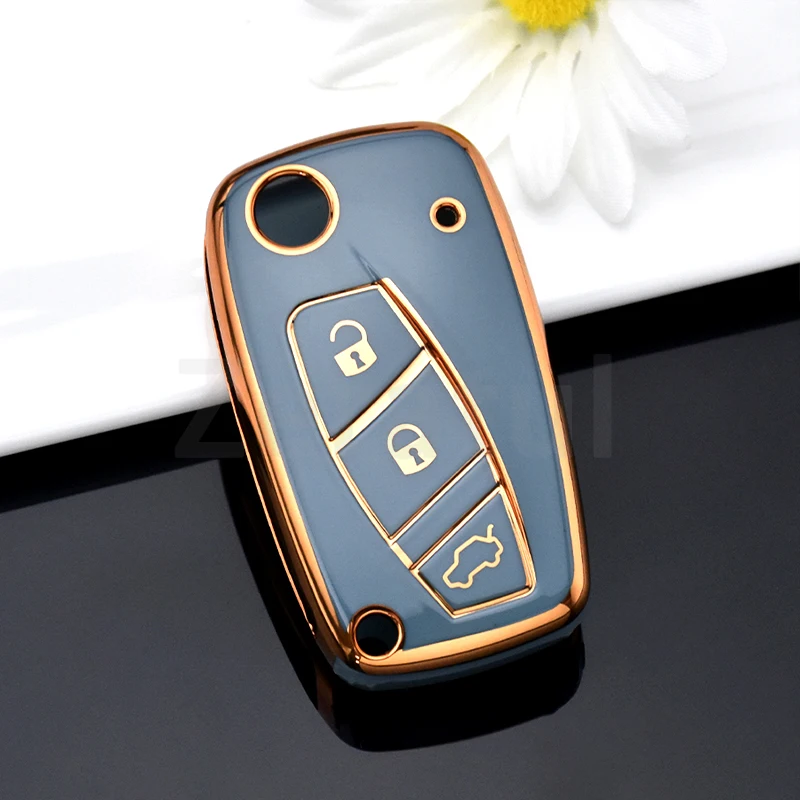 สำหรับ Fiat Panda Stilo Punto Doblo Grande Bravo 500 ducato minibus TPU เคส kunci REMOTE mobil อุปกรณ์เสริมกุญแจแบบพับผิวนอก