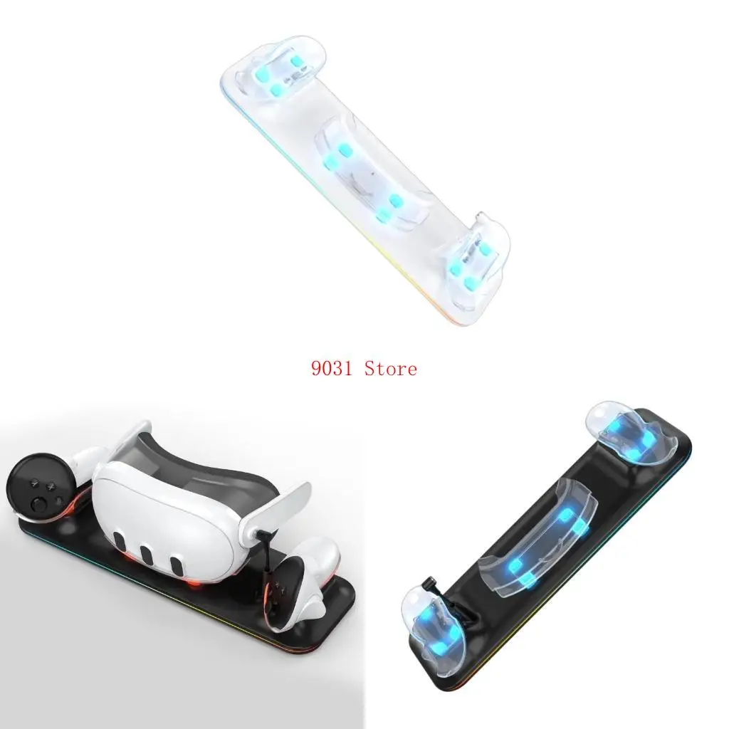 Charging Dock with LED Light for 3 Controller Charging Stand LED Display