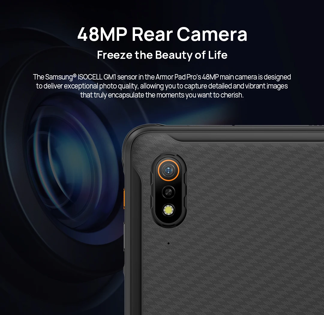 Ulefone Armor Pad Pro Rugged Tablet IP68/IP69K 4G MT8788 16GB RAM(8GB+8GB Virtual RAM) 128GB ROM 48MP 7650mAh Android 13