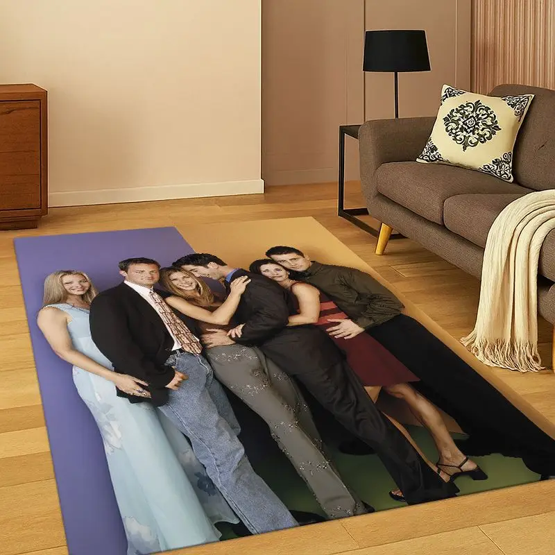 Classic Friends TV Living Room Non-Slip Area Rug Soft Carpet for Bedroom  Playroom Sofa,Home Decor Doormat Gift