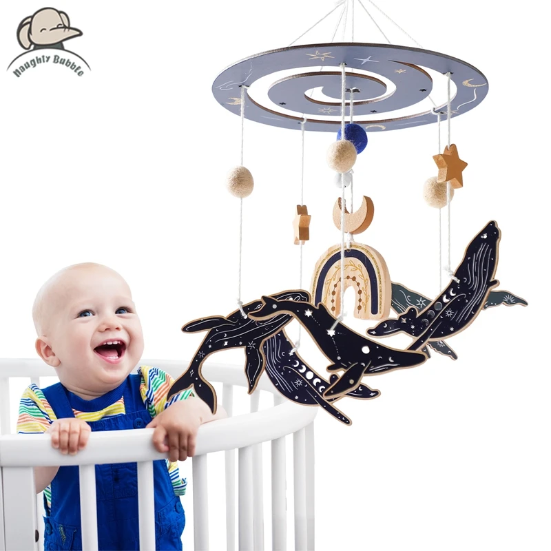 Baby Toy  Marine Animal Bed Bell  Toys That Get Your Baby's Attention  Soothing Baby Toy  0-12 Months Baby Gift  Crib Decoration