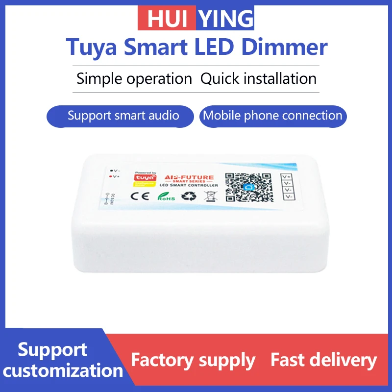 DC5V-24V Tuya WiFi Smart Life LED Controller Monochrome LED Strip Light Alexa Google Home,Yandex Alice Voice Control Dimmer