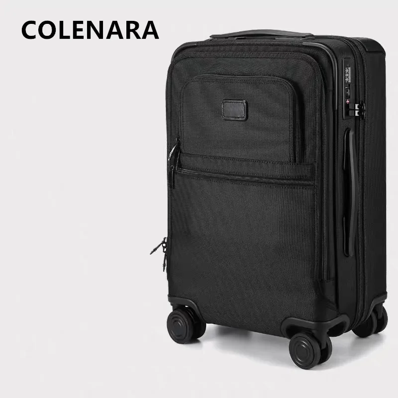 COLENARA-maleta con cremallera de 20 pulgadas, caja de embarque, tela Oxford expandible, impermeable, con ruedas universales, equipaje rodante