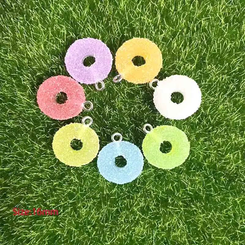 Symulacja miękkie cukierki niedźwiedzie serce pięcioramienna gwiazda śliczne Charms dla wisiorek kolczyki DIY naszyjnik biżuteria akcesoria znalezienie — zdjęcie 2