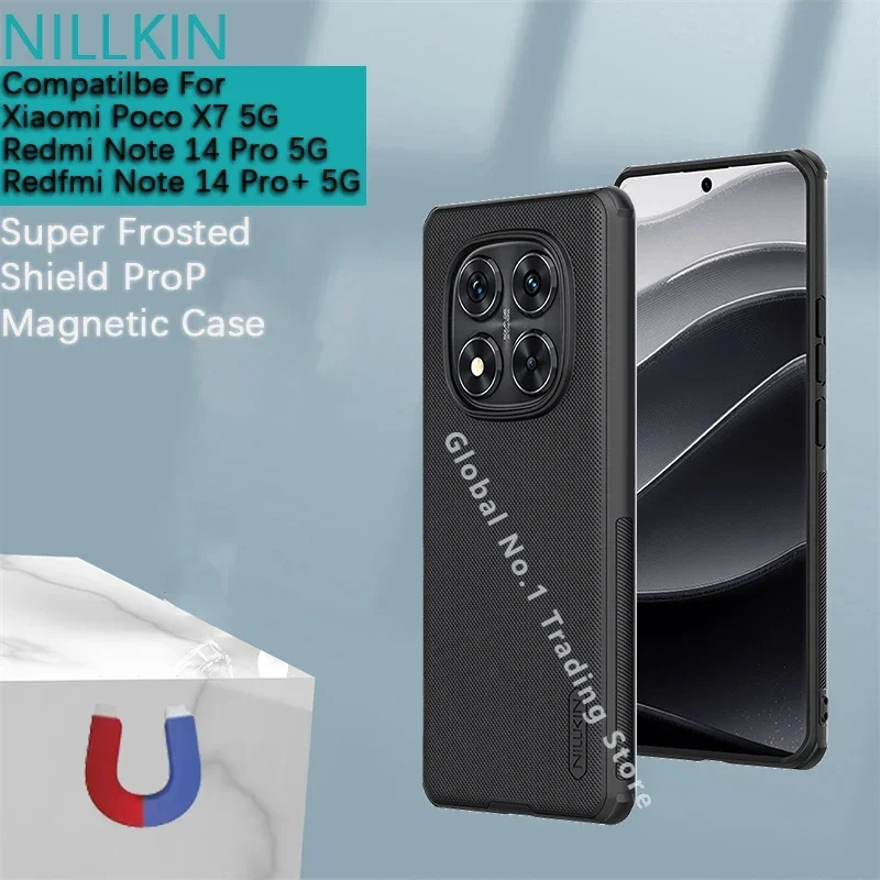 NILLKIN для Redmi Note 14 Pro +/Pro Plus, рамка из ТПУ + жесткий корпус из ПК, магнитный чехол для телефона, защитный чехол Magsafe