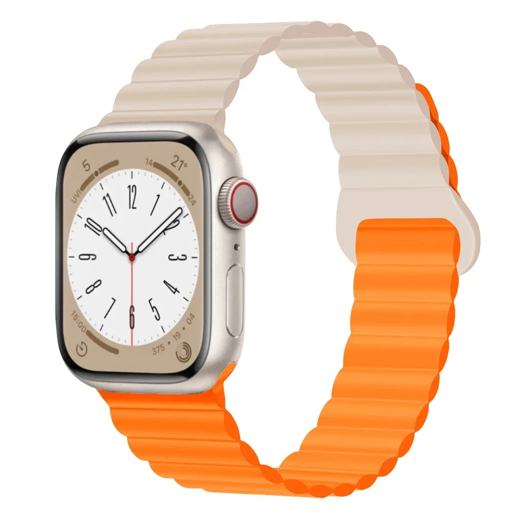 Cinturino magnetico in silicone per Apple Watch Ultra 3 2 149mm 11 10 9 8 7 46mm 45mm 41mm Bracciale sportivo per 6 5 4 SE3 44mm 40mm 42mm