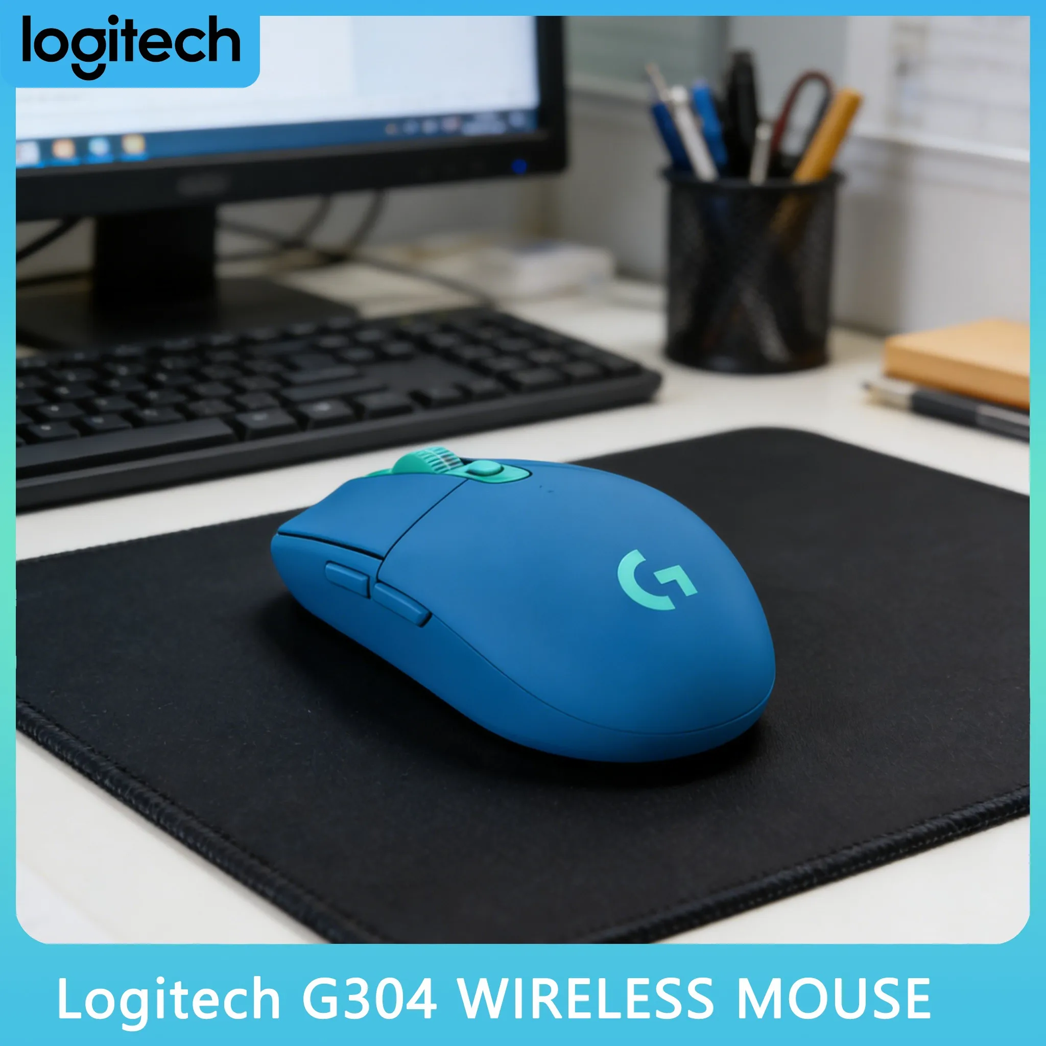 

Беспроводная игровая мышь Logitech G304/G305, черная, с сенсором LIGHTSPEED HERO, 12000 DPI