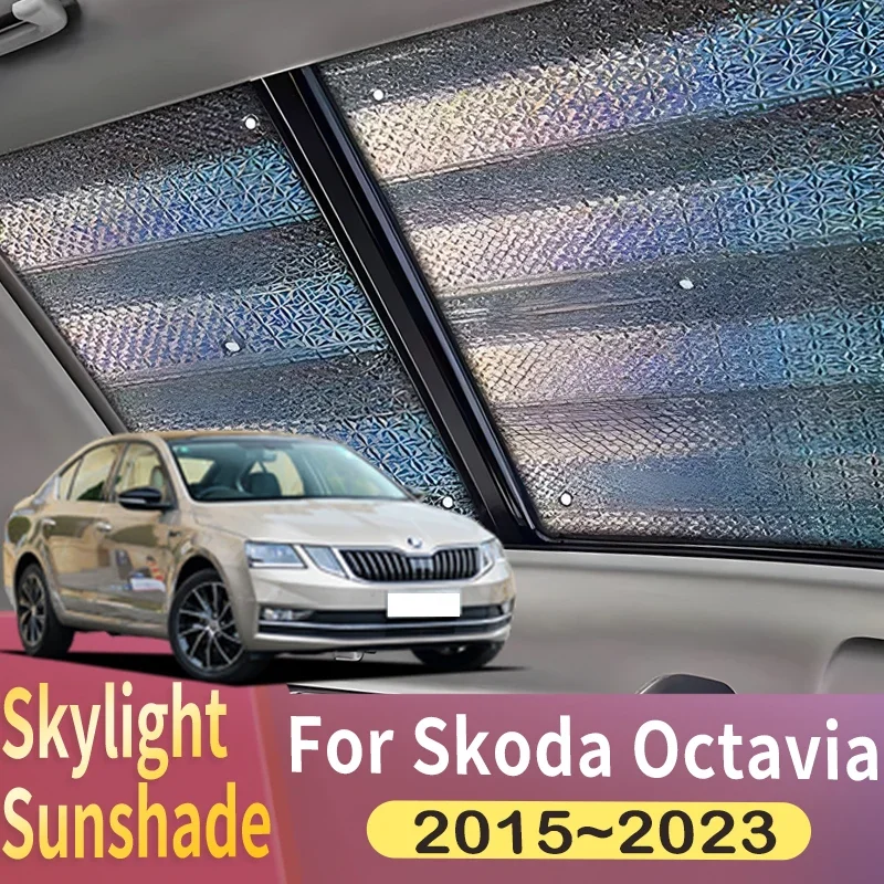 Parasol para techo panorámico de coche, protector térmico para ventana, Anti-UV, adecuado para Skoda Octavia Scout 5E 2015 ~ 2023 2022 MK3