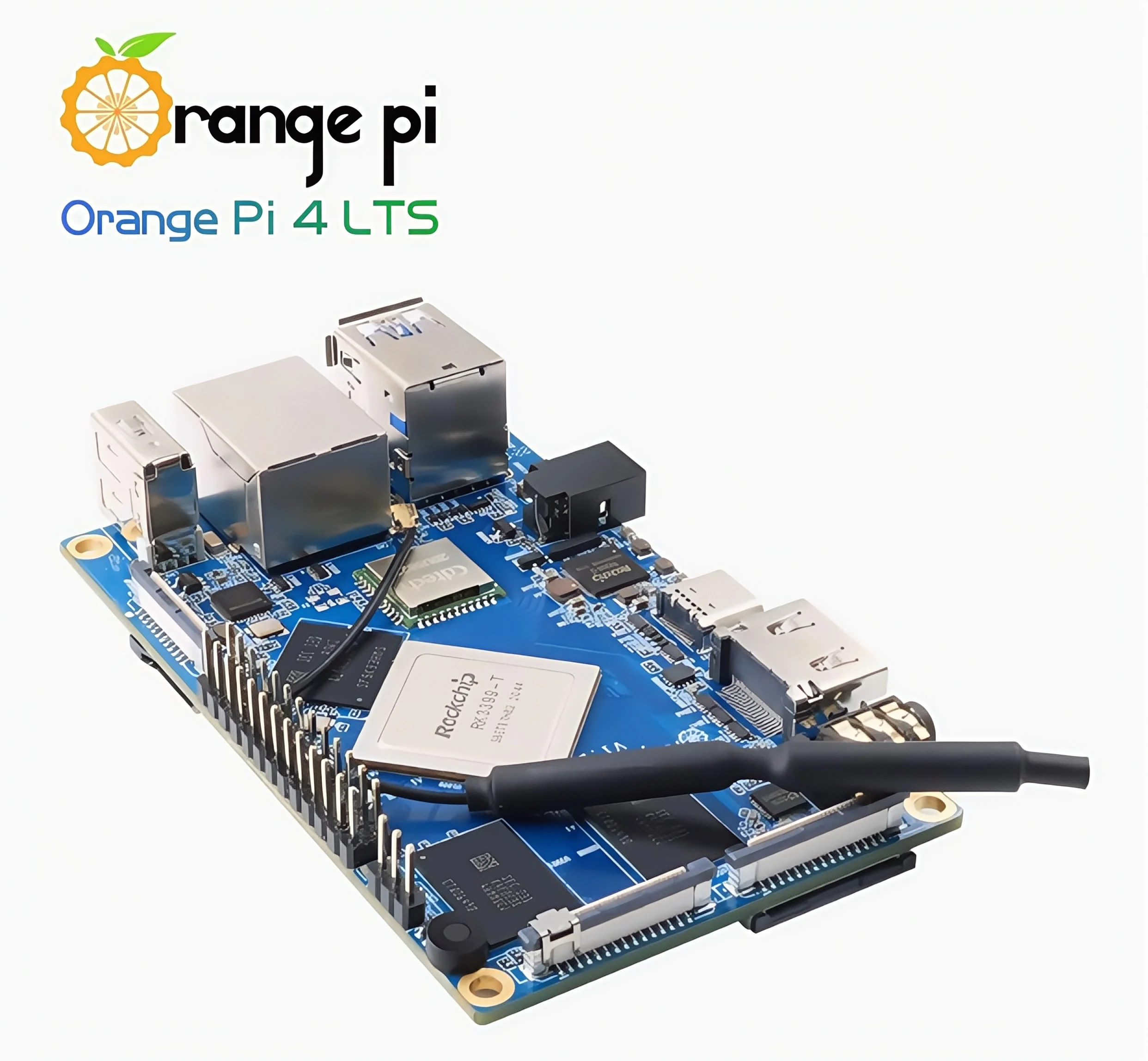 Placa de Desarrollo NYOrange Pi 4 Lts Rockchip Rk3399, Placa Base Android Linux, Memoria de 4 GB