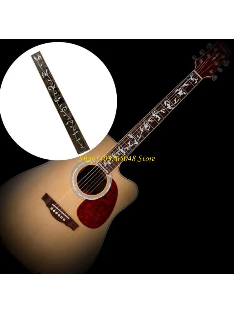 R53E Folk Guitar Rosewood Fingerboard Tree of Lifes Decor Enhances Music Performances