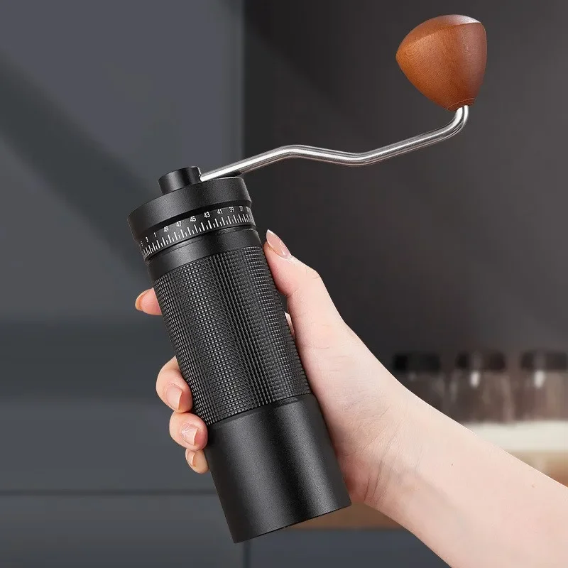 Professional Manual Coffee Grinder Upgrade All-Metal Body Anti-Slip Portable Burr Grinder for Perfect Grind Every Time