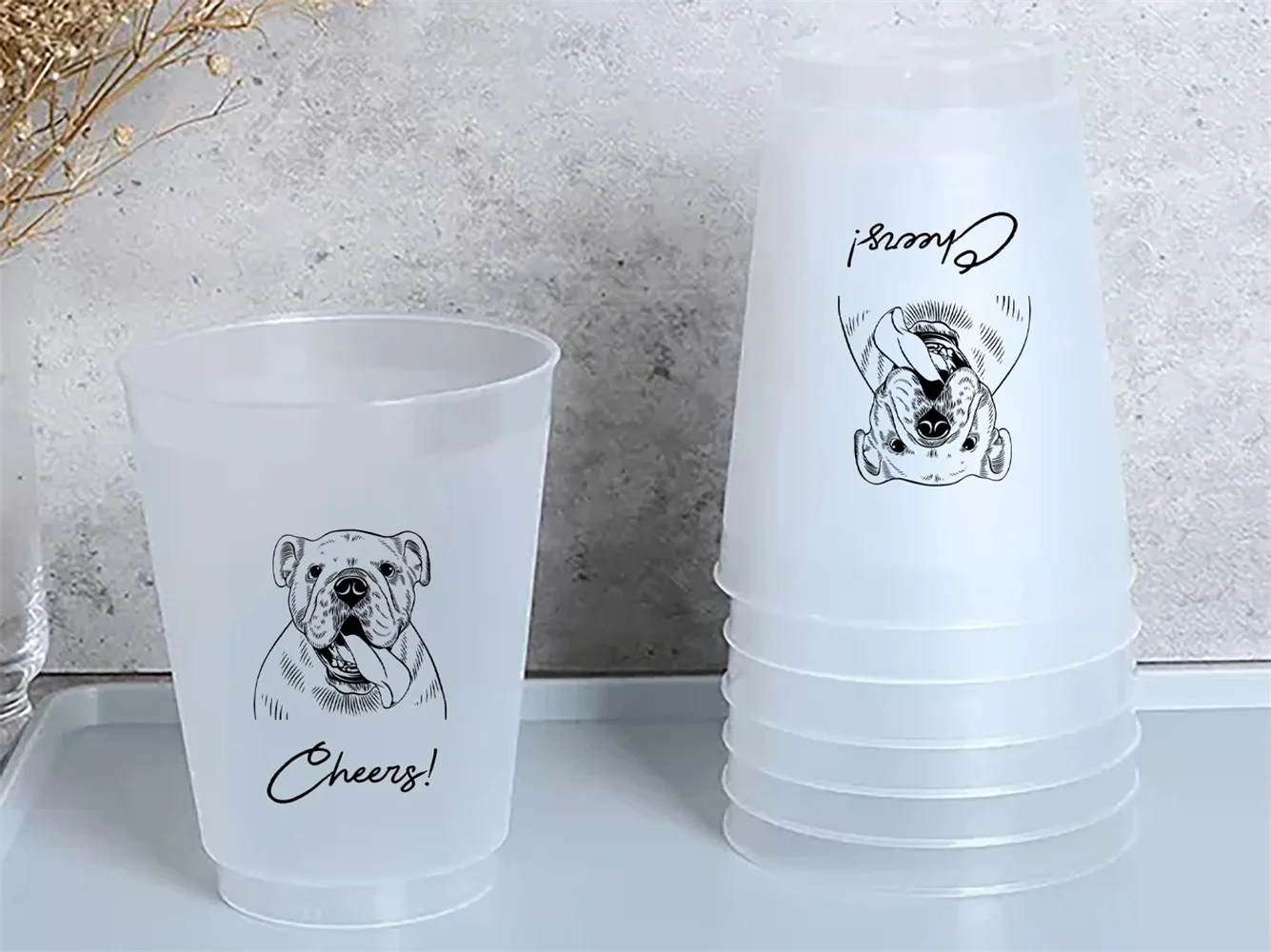 

Personalized Frosted Cups, Shatterproof, Frost Flex, Personalized Plastic Party Cups, Birthday Cups