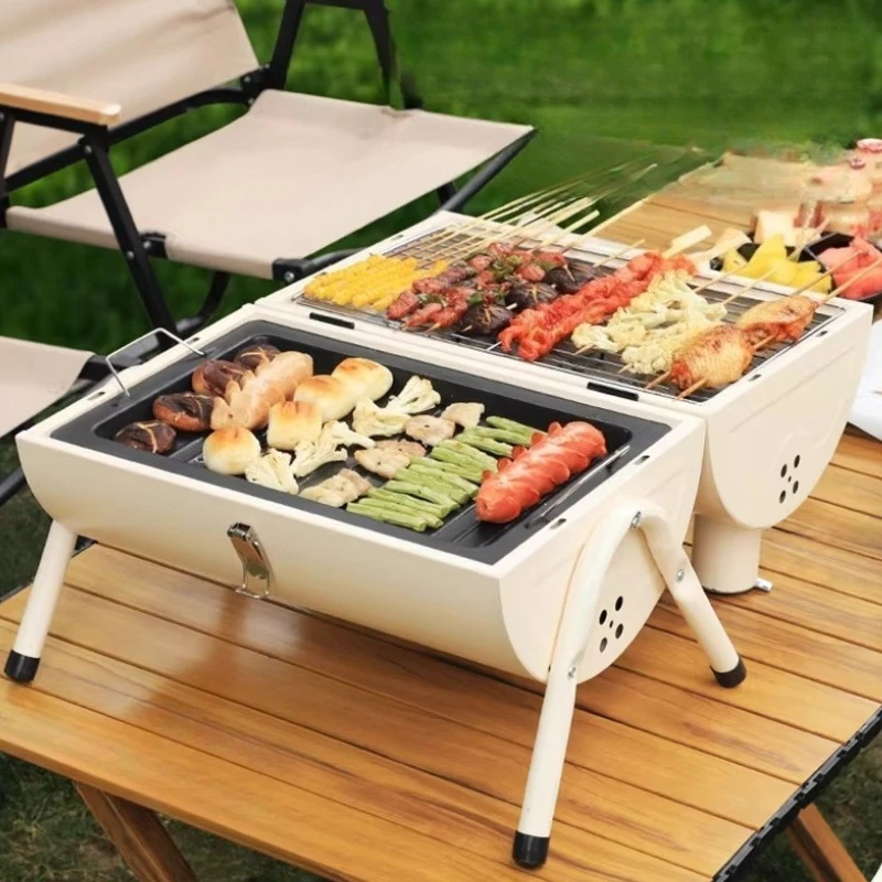 

Portable Thickened Barbecue Stove Stable Support Sturdy Durable Detachable Camping Household Stoves Convenient Cooking Supplies