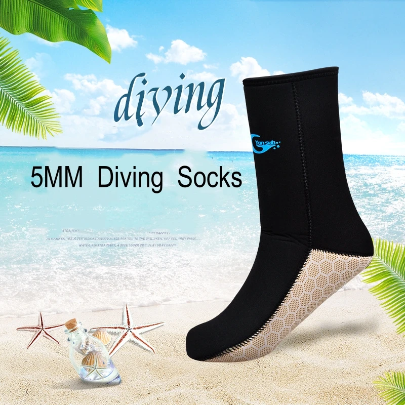 5MM Neoprene WaterProof Beach Sports Surfing Swim Socks Scuba Water Sports Quick-Dry Keep Warm Snorkeling Bathing Diving Socks