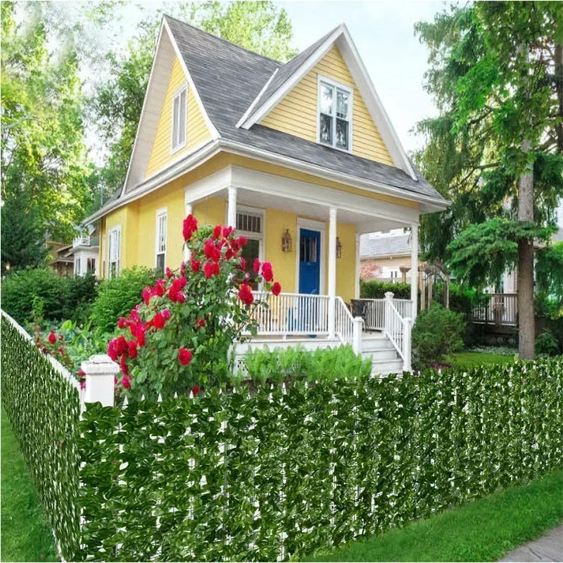 100X300cm Artificial Ivy Fence Plant Grass Wall Panel Faux Green Leaf Hedge Privacy  Screen Outdoor Home Garden Balcony Decor