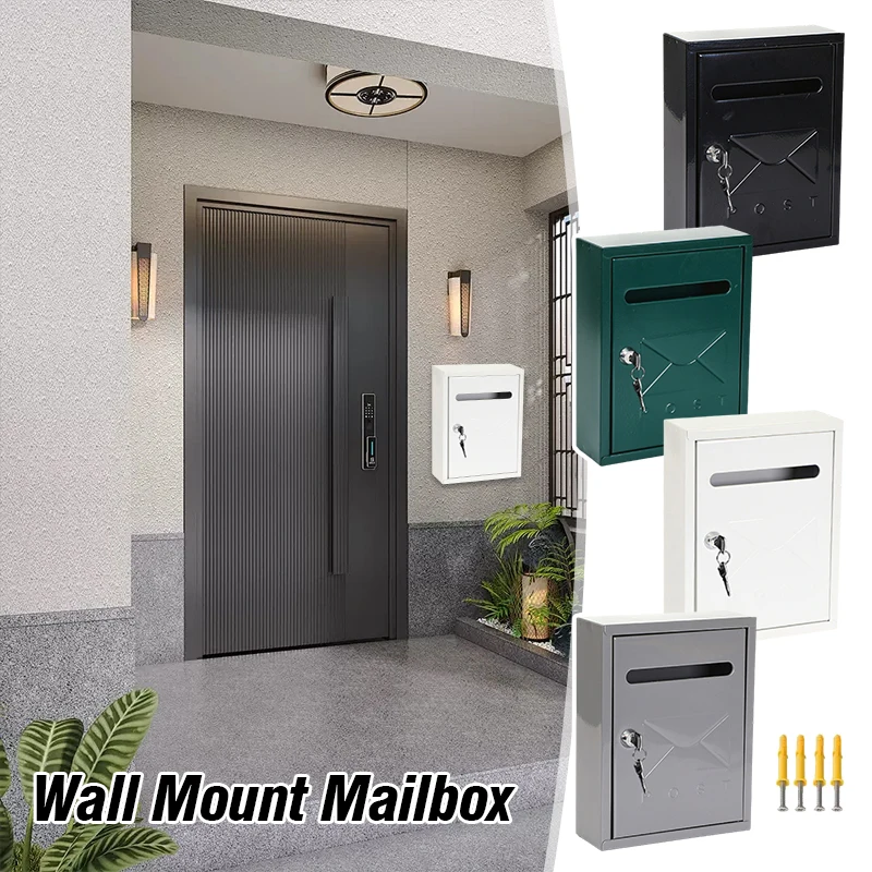 

Wall Mount Apartment Complaint Box Anti Ruse Large Capacity Letter Box Flat Newspaper Anti Ruse House Metal Collection Box