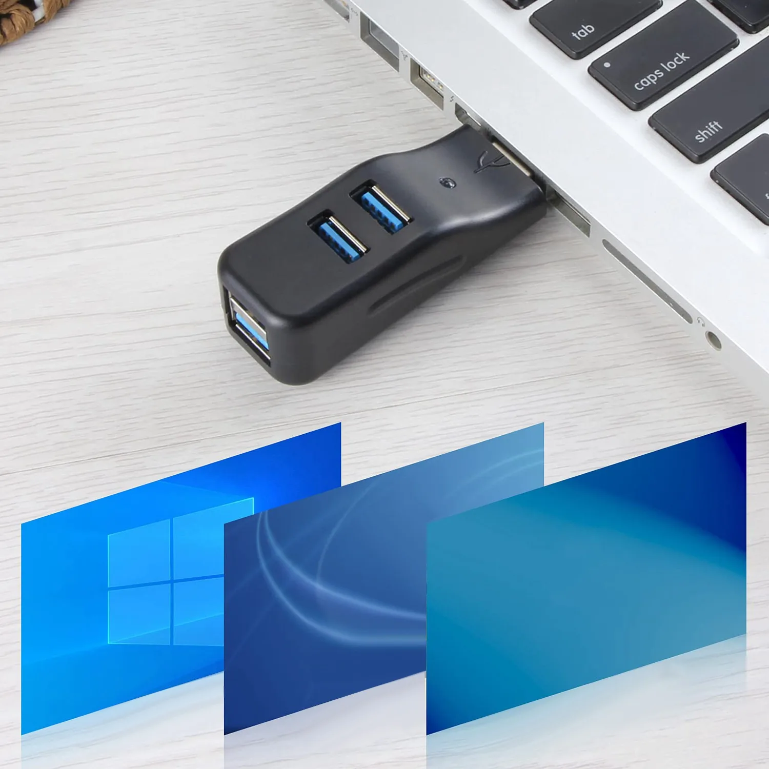 YDSC USB 3.0 HUB Adapter Extender Mini Splitter Box 4 Ports for PC Laptop Mobile Phone High Speed U Disk Reader