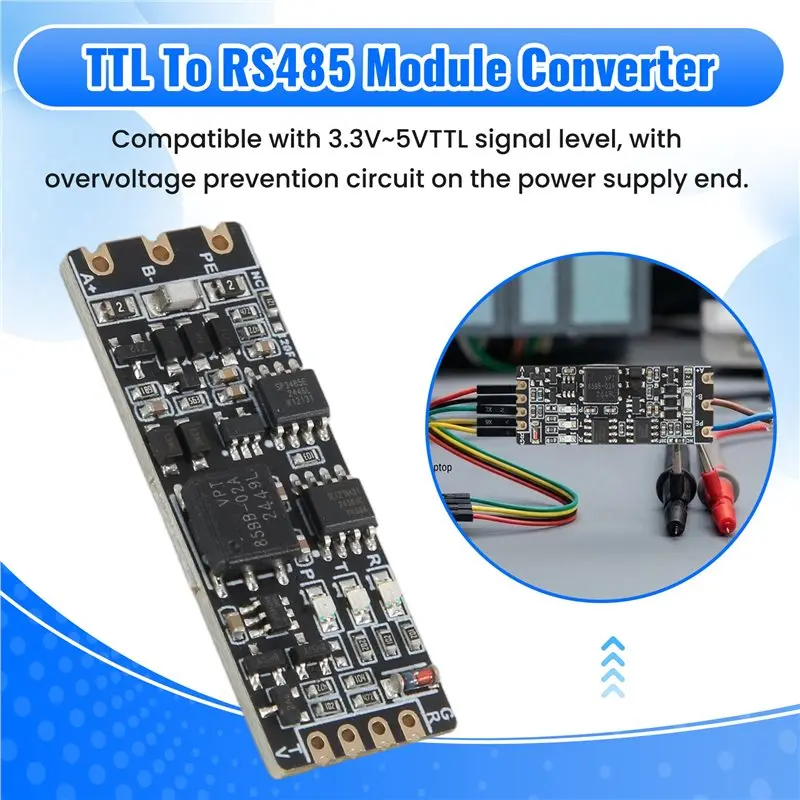 Waveshare TTL To RS485 Module 3.3V-5V Level Converter Module Half-Duplex Communication On-Board TVS Lightning Protection Tube-A3