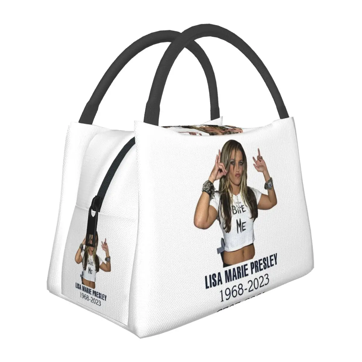 Rip Lisa Marie Presley Lunch Bags Insulated Bento Box Waterproof Lunch Tote Picnic Bags Cooler Thermal Bag for Woman Girl School